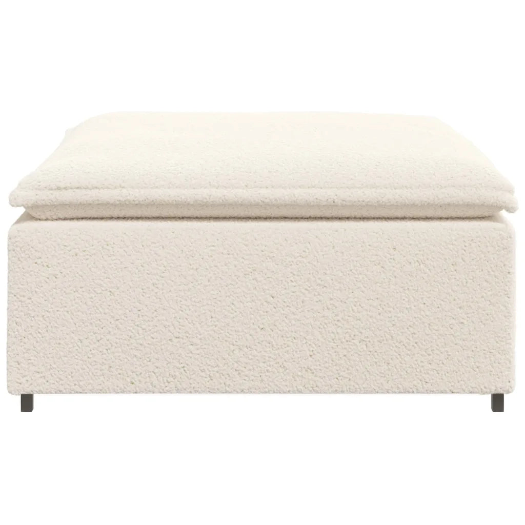 Modulo Poggiapiedi Divano Modulare Crema 100x100x48 cm 4104505
