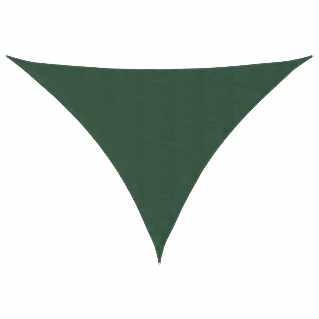 Parasole a Vela Oxford Triangolare 3x3x4,24 m Verde Scuro