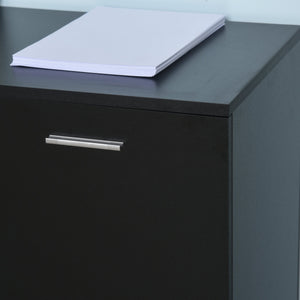 EASYCOMFORT Armadietto Portastampante per l’Ufficio con Ruote a 360° in Legno Nero