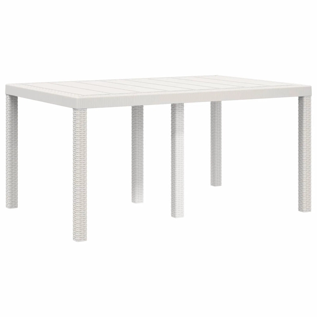Set da Pranzo per Giardino 5 pz Bianco e Grigio Chiaro PP 3430130