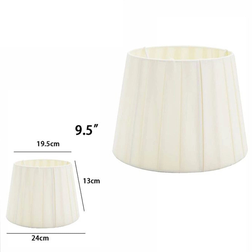 Trade Shop - Paralume Conico Cilindro Moderno Ricambio Per Lampada E Applique In Tessuto Tnt - Bianco   -9,5"   -