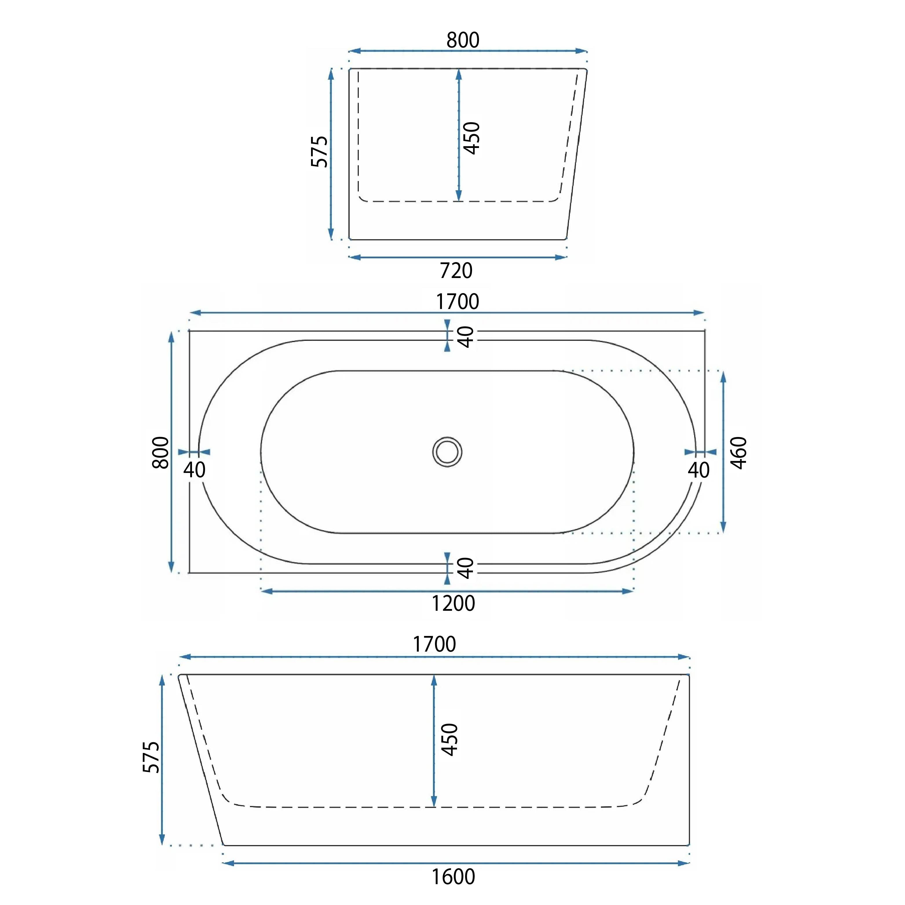 Vasca Bagno Wenus Sinistra 170cm