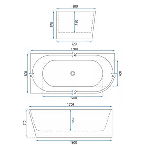 Vasca Bagno Wenus Sinistra 170cm