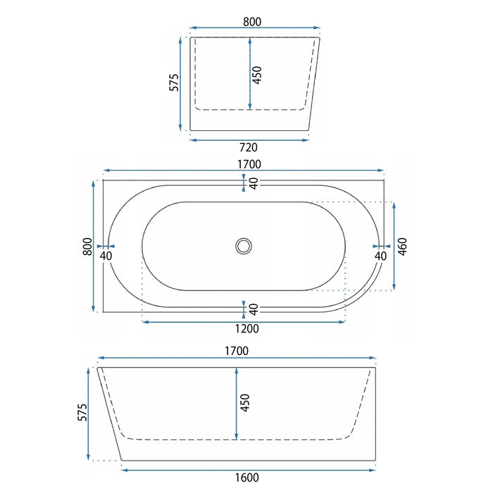 Vasca Bagno Wenus Sinistra 170cm