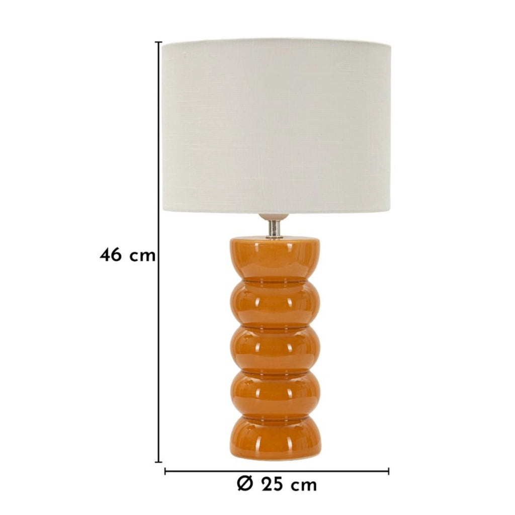 Lampada da tavolo Torr in ceramica senape lucido