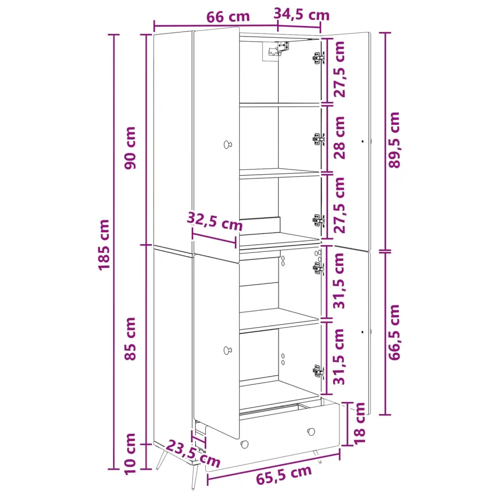 Set di armadi 2 pcs Rovere Sonoma Legno ingegnerizzato 3416855