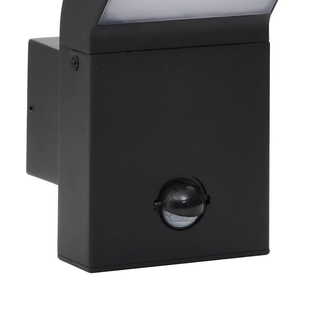 Applique con LED e Sensore 2 pz Nere in Alluminio Pressofuso CFW6338790