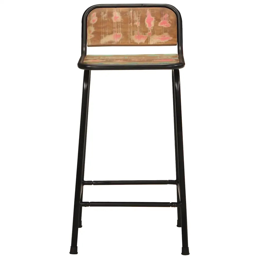 Sgabelli da Bar 4 pz 46x35,5x80 cm Legno Massello di Recupero 4013533