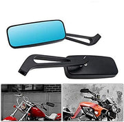 Specchio di retrovisore universale per motocicletta - rettangolare - 8mm/10mm - nero - 12cm x 4.8cm