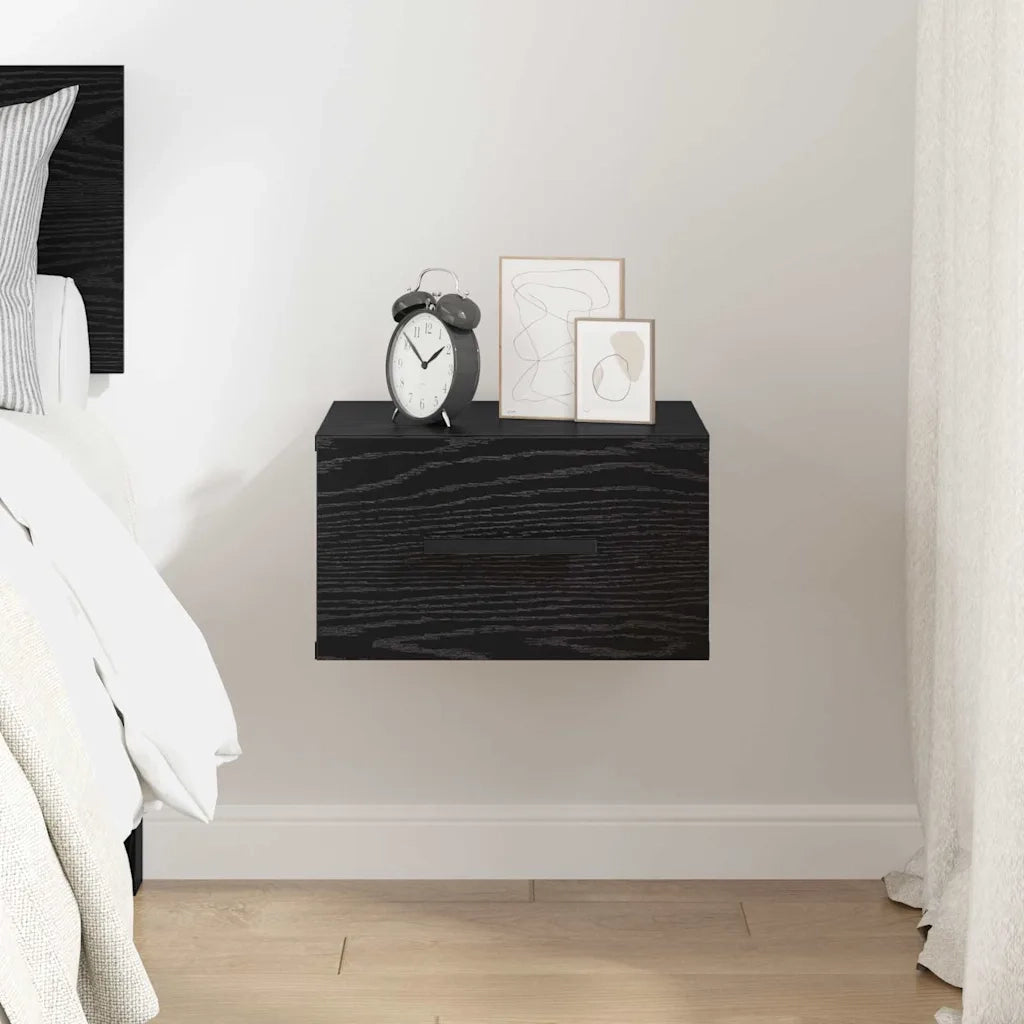 Armadio da Notte Rovere nero 35 x 35 x 20 cm Legno multistrato 882420
