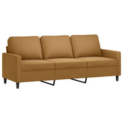 Divano | Divano da soggiorno | Sofa a 3 Posti Marrone 180 cm in Velluto