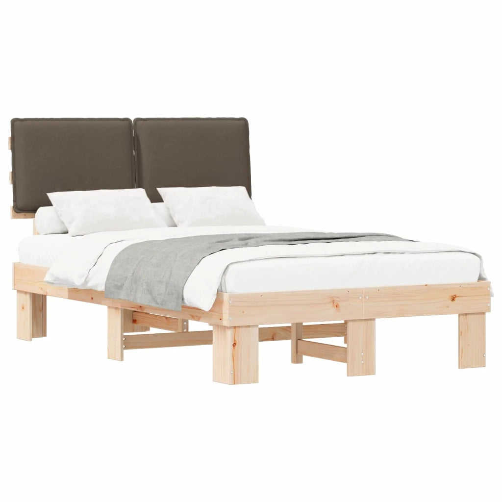 Letto con Testiera Rivestita Talpa 120 x 190 cm Pino massello 877297