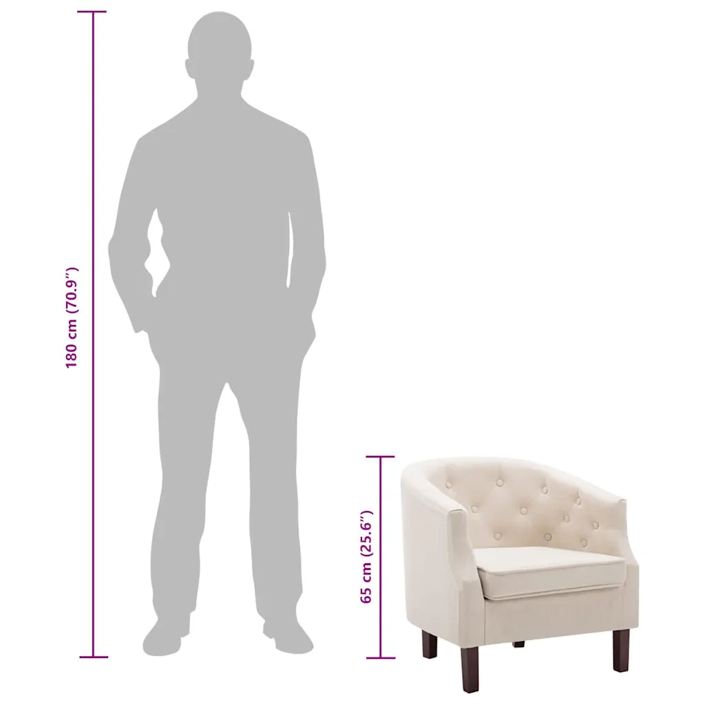 Poltrona | Sedia Relax Beige in Tessuto