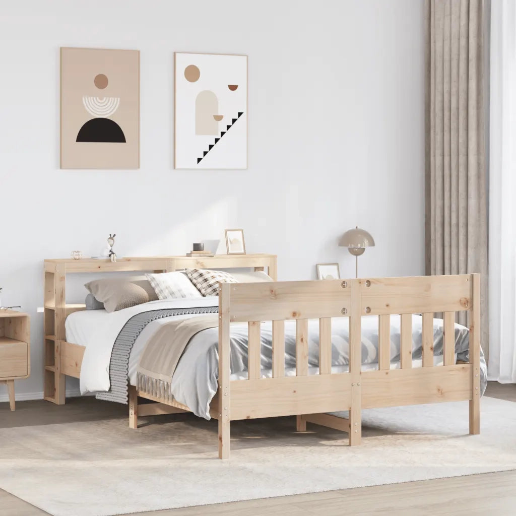 Letto senza Materasso 120x190 cm in Legno Massello di Pino