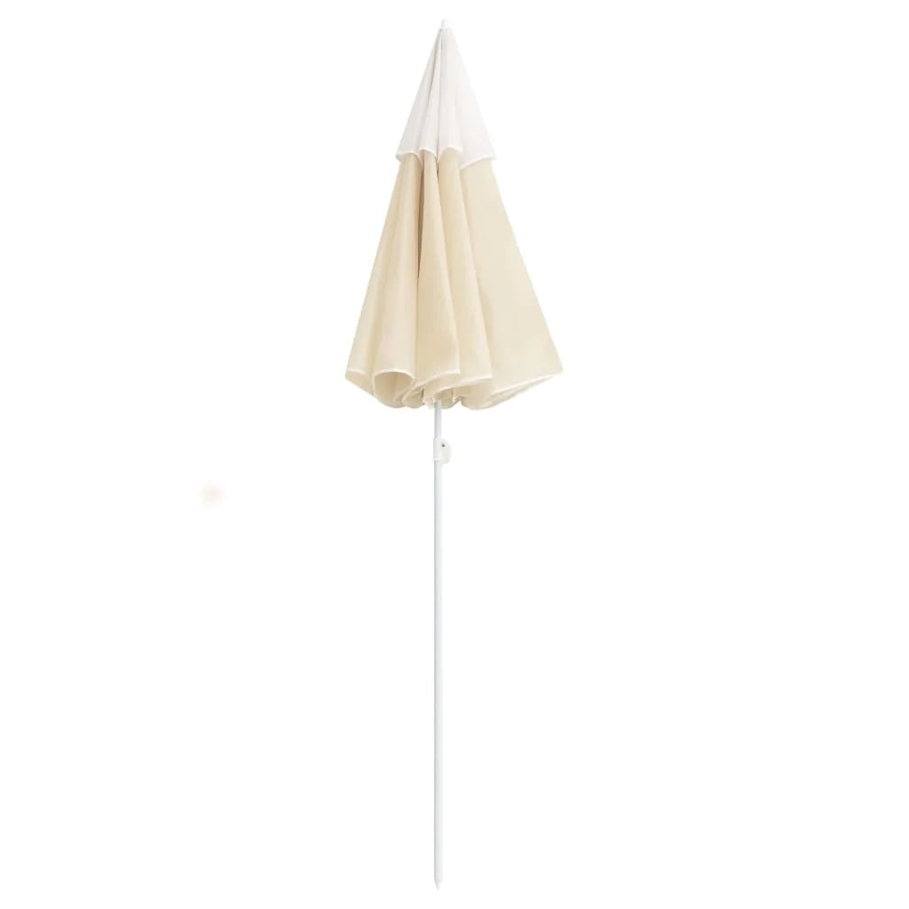 Ombrellone da esterno con palo in acciaio da 180 cm colore sabbia 02_0008208