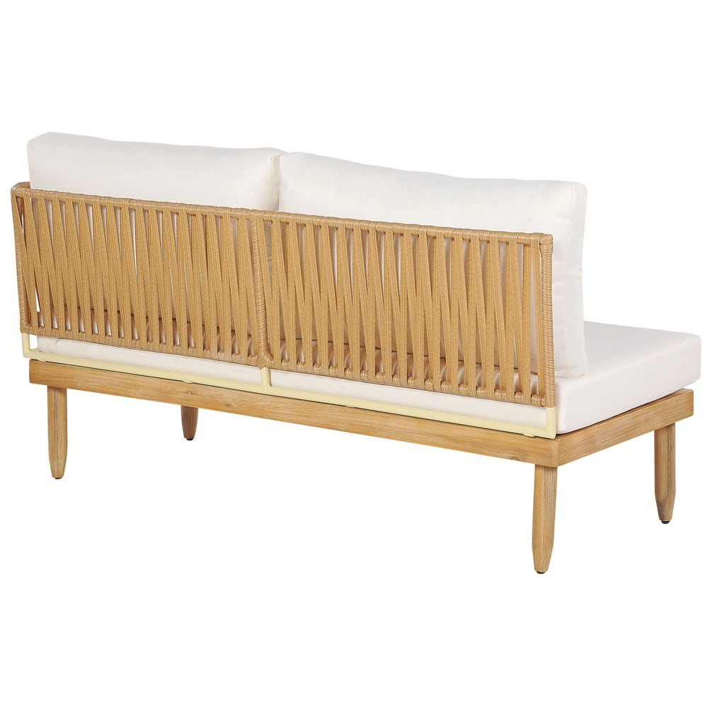 Set di copricuscini da esterno con cuscini per sedile in tessuto bianco sporco elegante glam balcone terrazzo