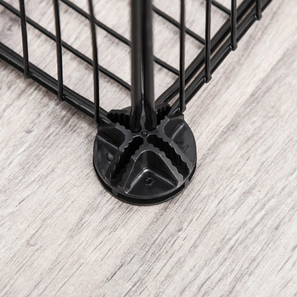 Gabbia per Animali 22 Pannelli ¨C zephmum ¨C Nero 105x70x45 cm