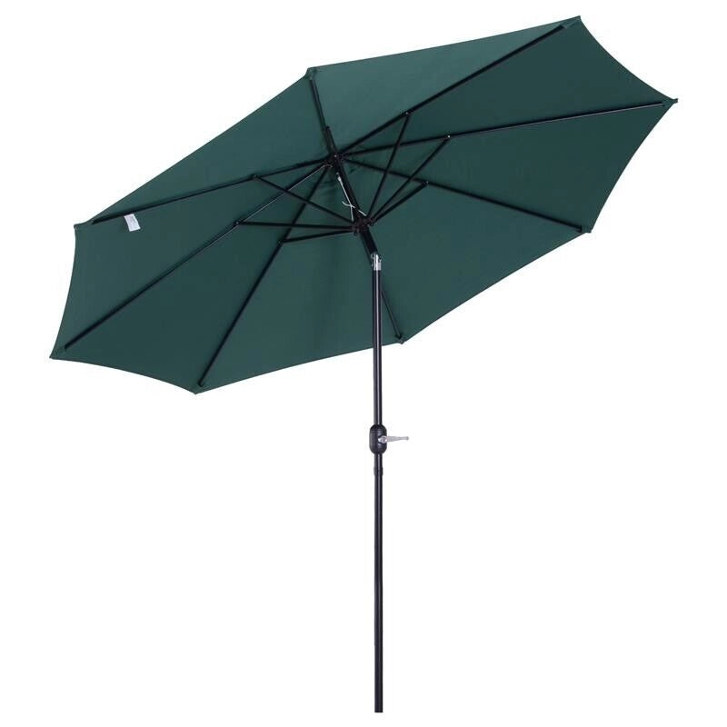 OMBRELLONE DA GIARDINO CON MANOVELLA E TESTA INCLINABILE 300 X 245 CM VERDE
