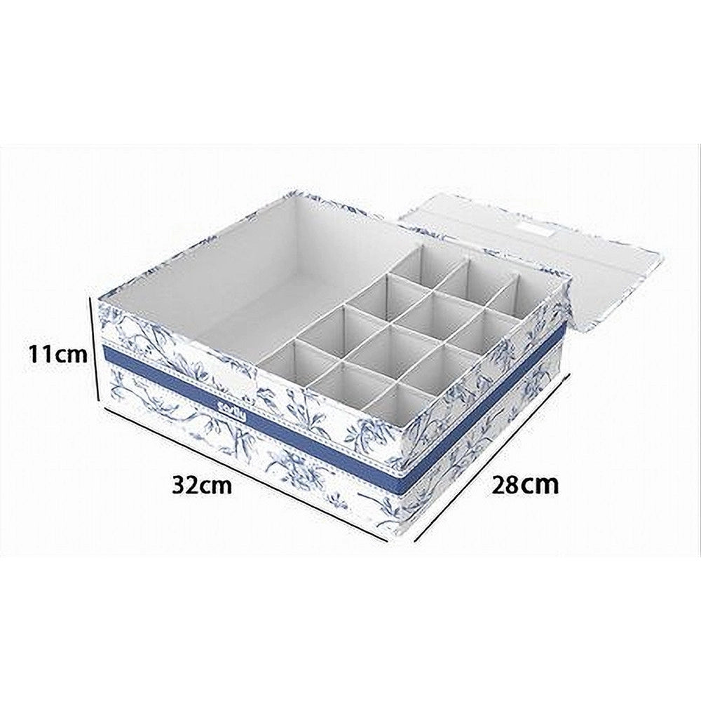 Trade Shop - Organizer Armadio 12+1 Scomparti Scatola Salvaspazio 32x28x11 Cm Fantasia 87324 -