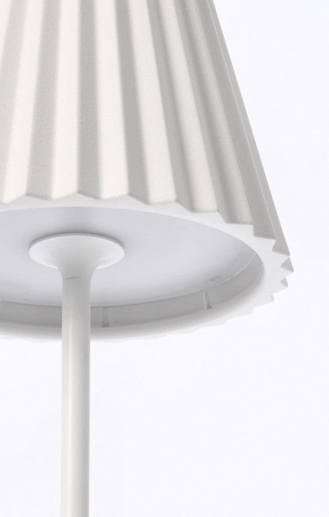 Lampada  da Tavolo Ø12,5x36 cm in Metallo Artika Bianca