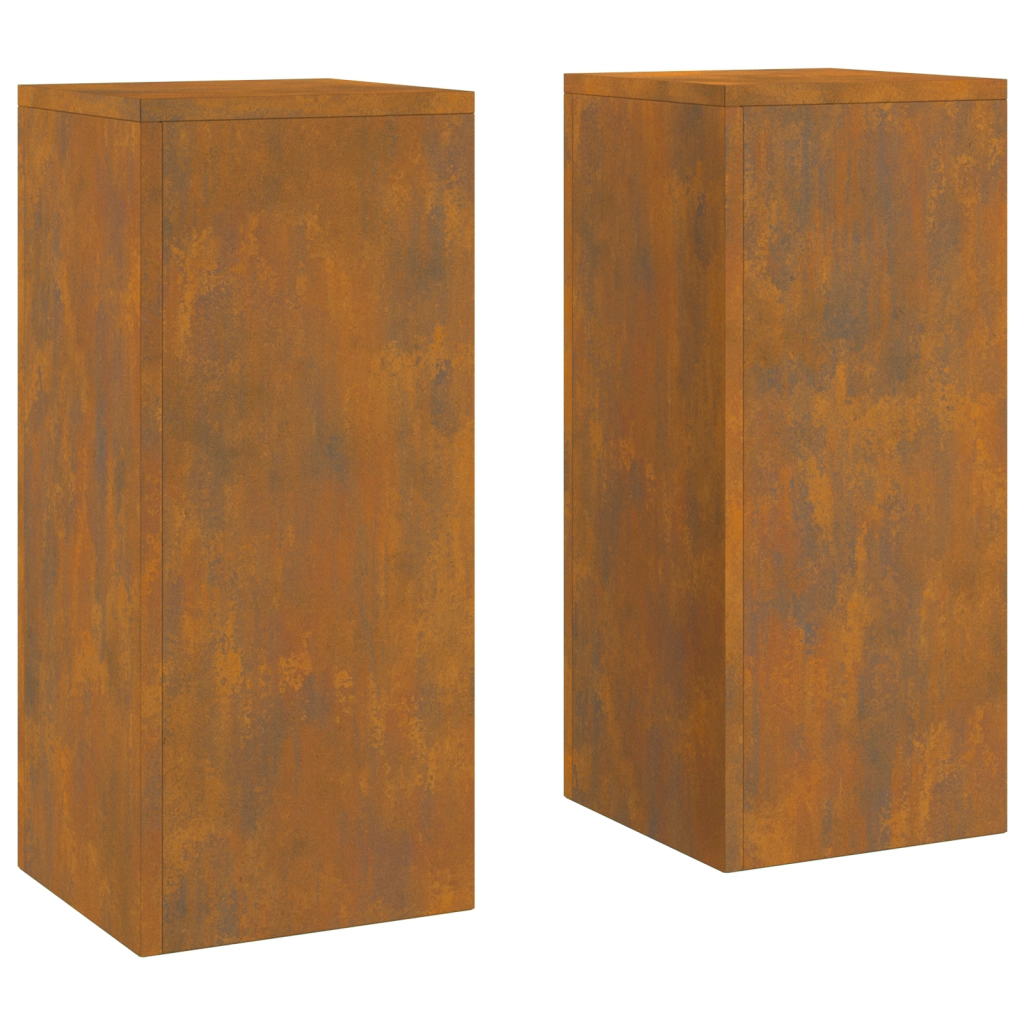 Supporti per Piante da Esterno Pillar 2 pcs 24x24x55 cm Acciaio Resistente