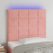Testiera a LED-Testata con LED Rosa 100x5x118/128 cm in Velluto 537909