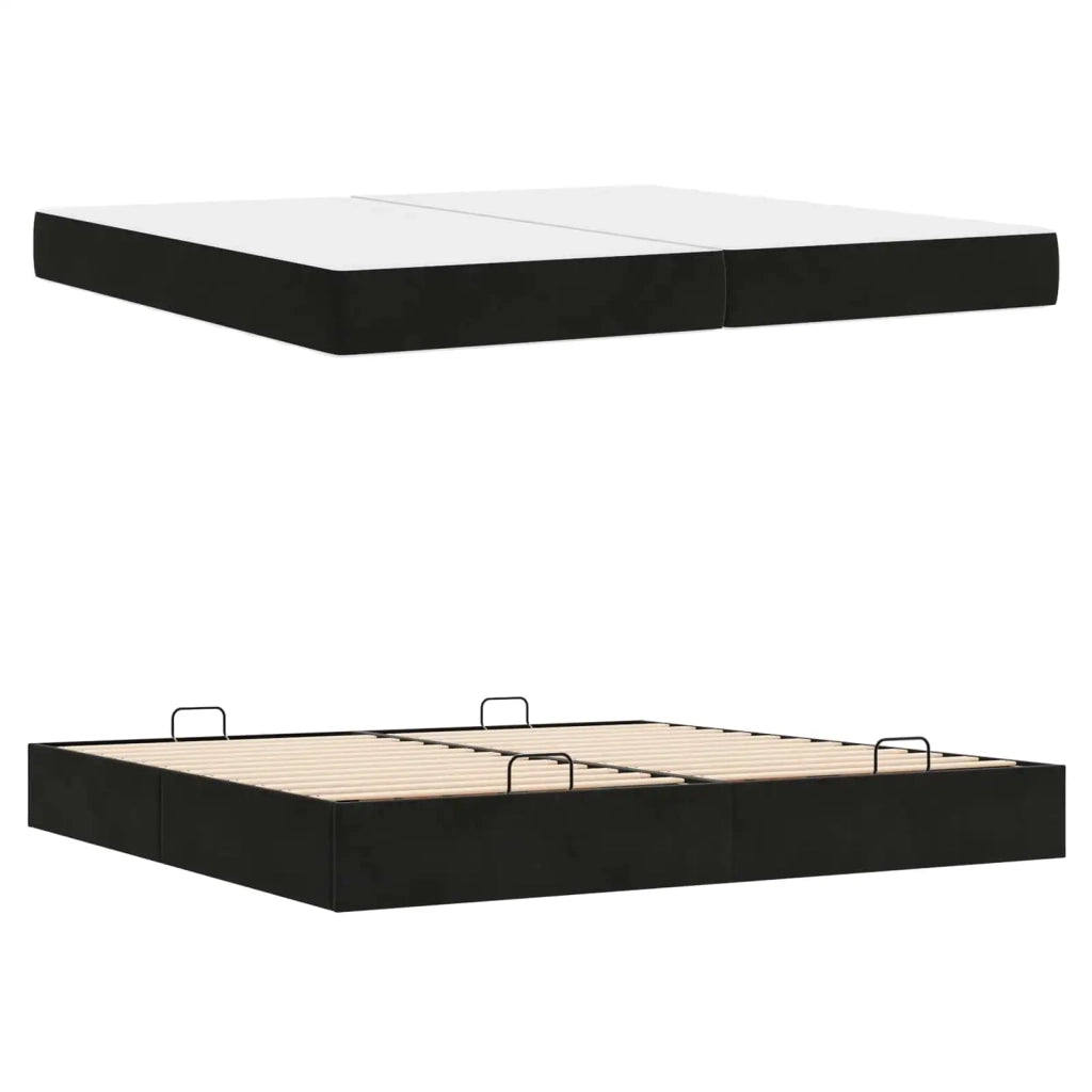 Struttura letto con materasso con materasso 2 pcs Nero Velluto 3399584