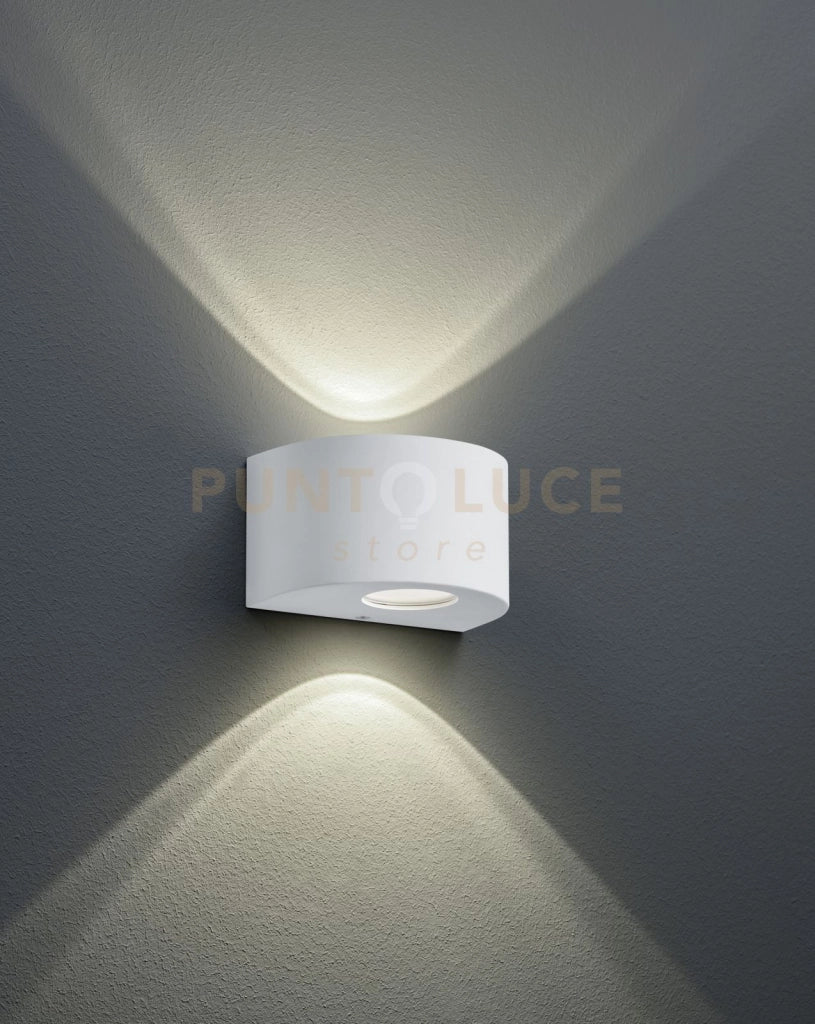 ROSARIO APPLIQUE LED 4W 400lm, 3000K DA ESTERNO MEZZA LUNA BIANCA CON DIFFUSORI INTERCAMBIABILI L.15CM