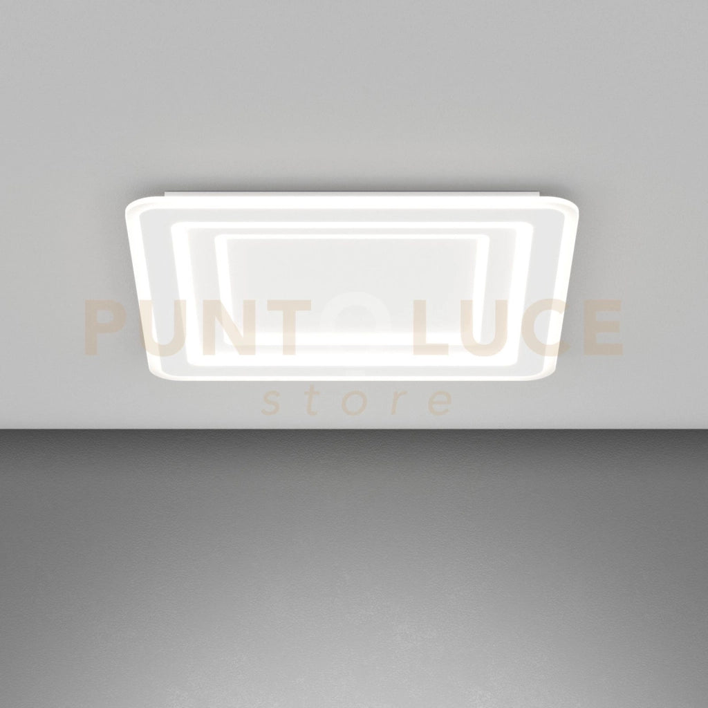 ZOOM APPLIQUE PLAFONIERA QUADRATA 65X65 BIANCO CCT SWITCH 3000/4000°K 75W - CRI 90 7500 lm