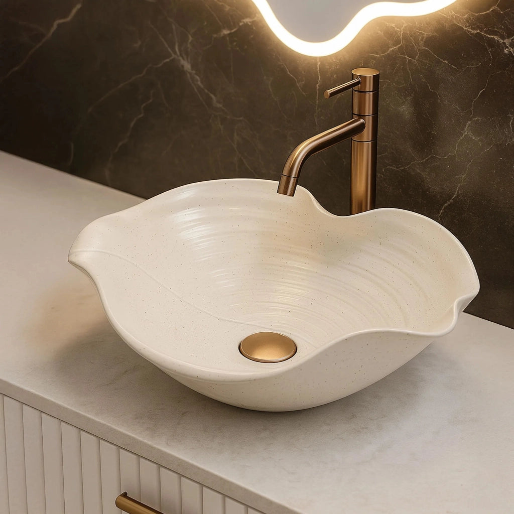 Lavabo Da Appoggio In Ceramica Rea Hm-02 Handmade Art