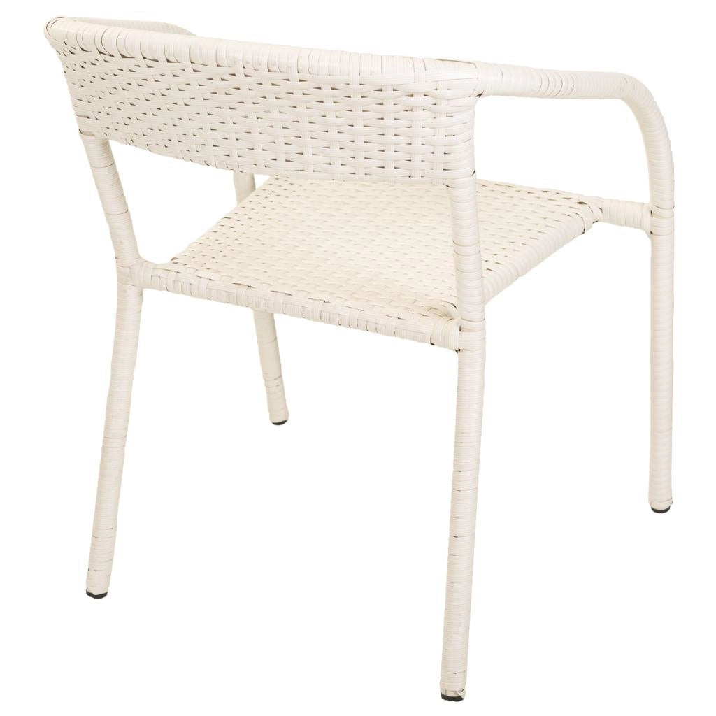 Sedia bambini rattan bianca 30x46x54h cm