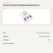 Tappeto per tavolo impermeabile - Tappeto per tavolo lavabile - Tappeto per tavolo in plastica - Tappeto per tavolo 140 x 200 - Tappeto per tavolo con disegno a foglia - Design moderno