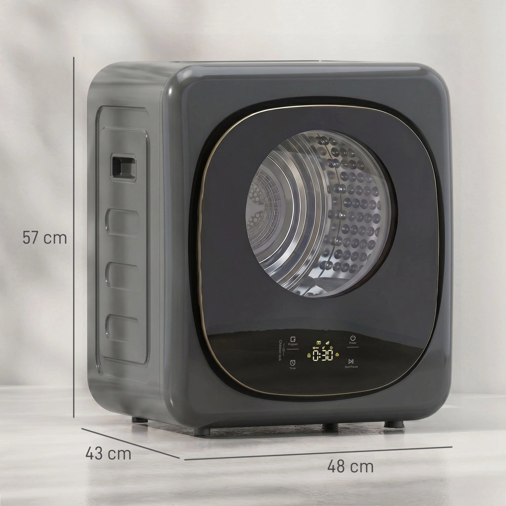 Asciugatrice per biancheria 4 kg ¨C Minimal ¨C Grigio e nero