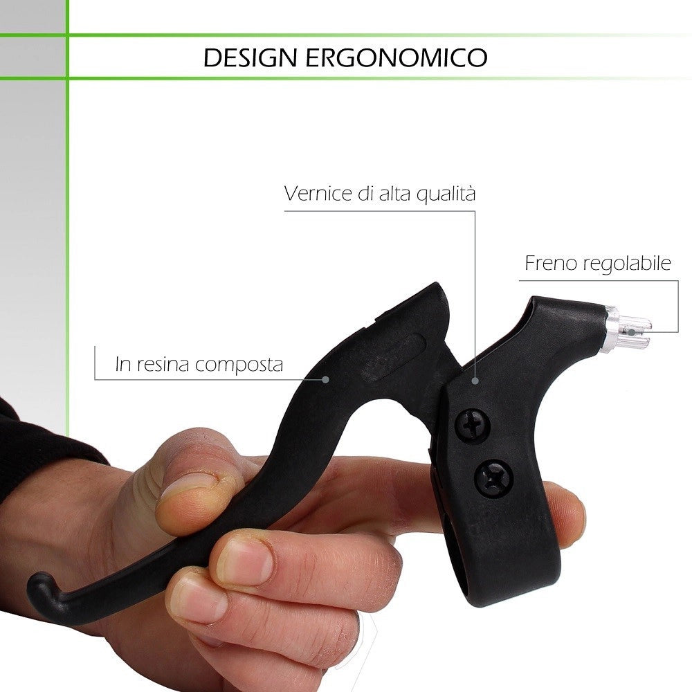 Trade Shop - Coppia Leve Freni In Resina Composta Per Bicicletta Attacco Universale Xc-1642 -