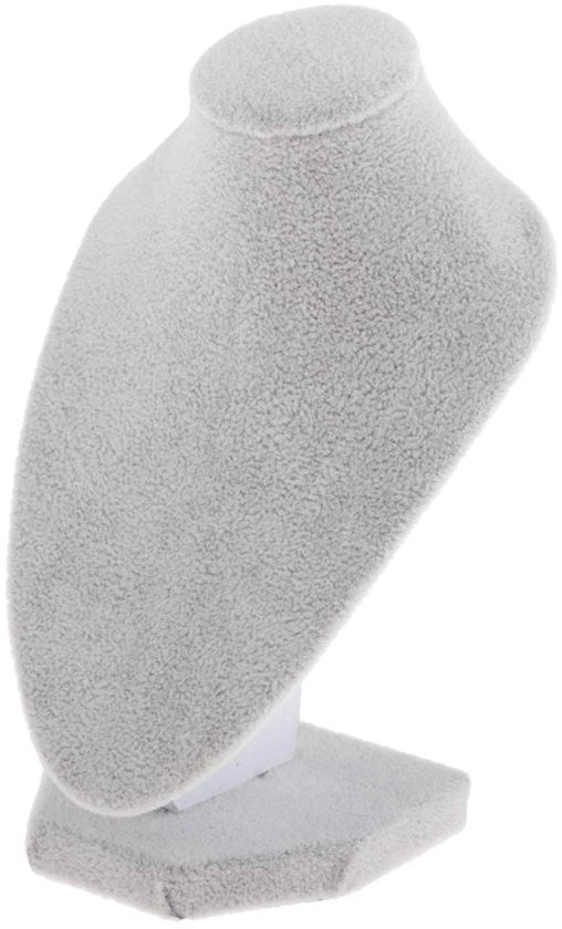 Standard perle di alta qualità, manichino per collane busto holder per collane e accessori, bianco, superficie in velluto