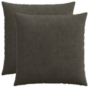 Federa 2 pcs HEERLEN Antracite 65 x 65 cm corduroy 912945