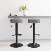 Sedie da Bar 2 pz Grigio Scuro in Velluto 332996