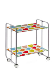 Carrello da cucina pieghevole grigio con ruote BAUHAUS 2 ripiani