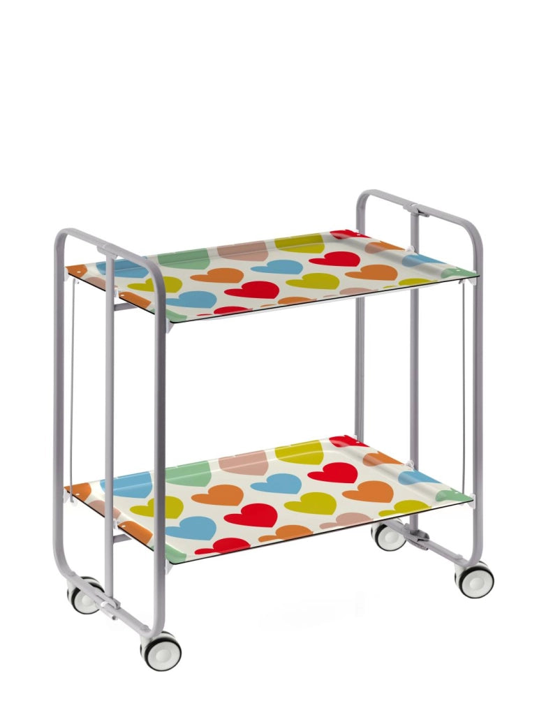Carrello da cucina pieghevole grigio con ruote BAUHAUS 2 ripiani