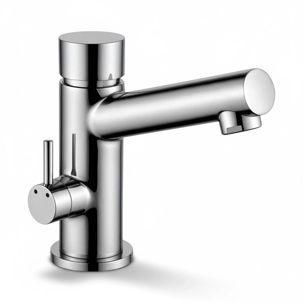 Miscelatore temporizzato a pulsante acqua calda/fredda