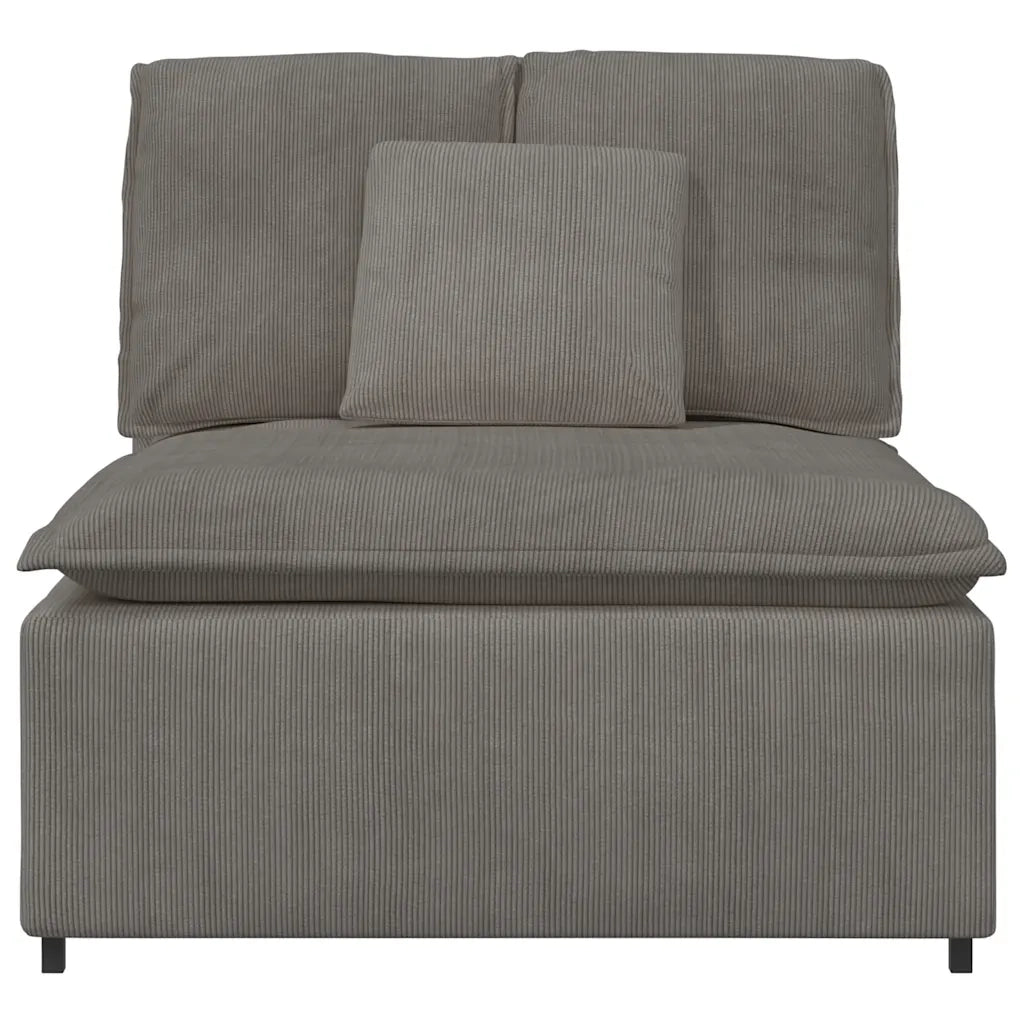Modulo Centrale Divano Modulare con Cuscini Grigio Chiaro 100cm CFW3307404