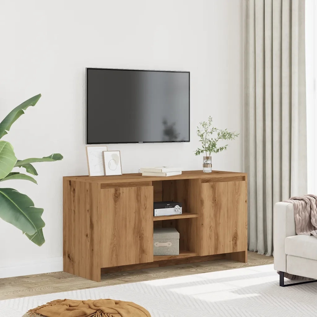 Mobile TV Rovere Artigianale 102x37,5x52,5 cm Legno Multistrato