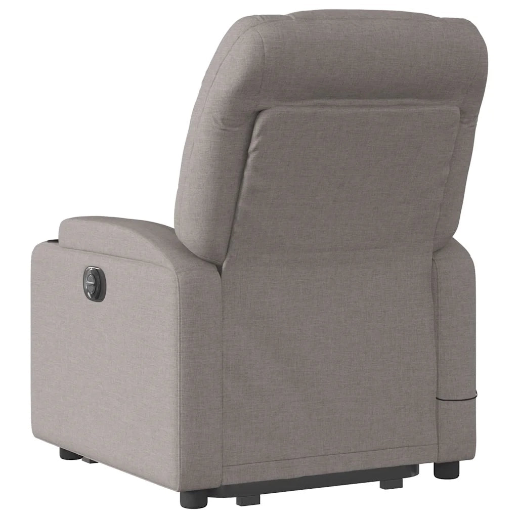 Poltrona Alzapersona Massaggiante Elettrica Tortora in Tessuto 3204640