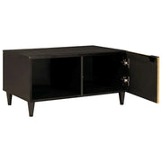 Tavolino da salotto | Tavolino da caff¨¨ | Tavolino da Soggiorno Nero e Oro 80 x 50 x 40 cm