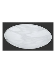 Plafoniera Ovale Lana Paralume Vetro Sabbiato Alabastro Trio Lighting