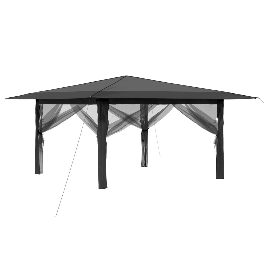Gazebo con 4 Pareti Laterali 4 x 4 m Grigio chiaro e Antracite 42036822
