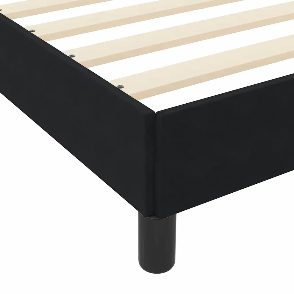 Letto a molle con materasso Nero 120 x 200 cm Tessuto 3398685
