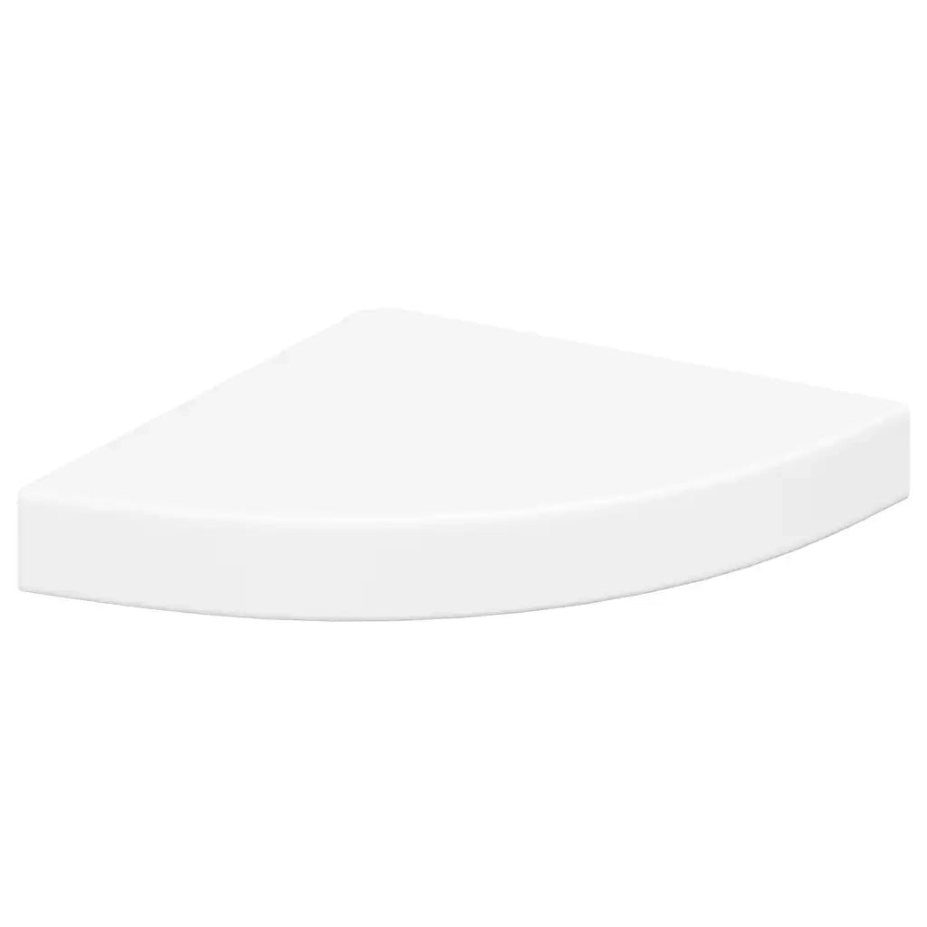 Scaffali Angolari a Parete 4 pz Bianchi 25x25x3,8 cm in MDF 323897