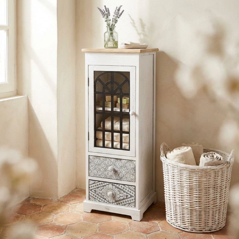 MOBILETTO 2 CASSETTI E 1 ANTA BLANCO