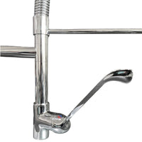 Rubinetto per cucina industriale con leva clinica e doccetta multigetto